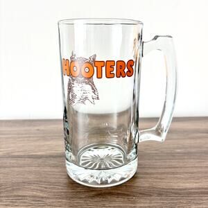 Hooters Large Beer Bar Mug 24 Oz. Heavy Vintage Glass Collectible